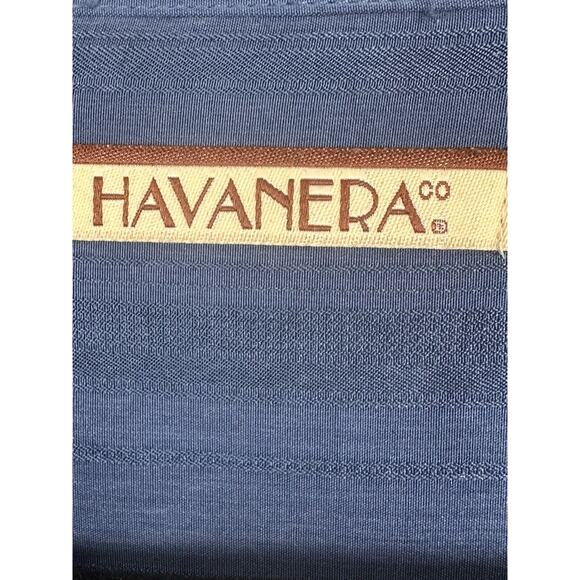 Havanera Men's Blue Shirt Solid Button Down Long Sleeve Tropical Beach Size XL - Picture 4 of 5